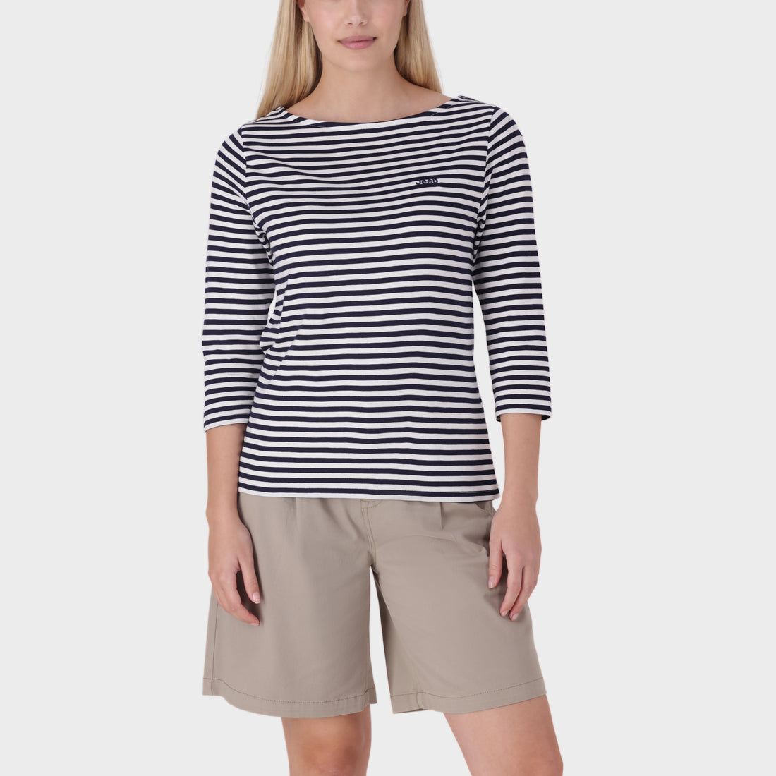 Boat Neck Stripe T-Shrt