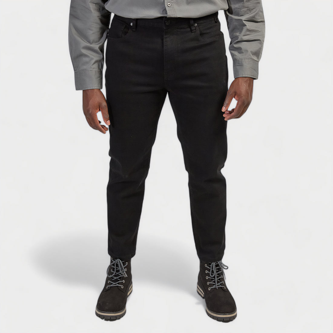 Tapered Leg Black Denim